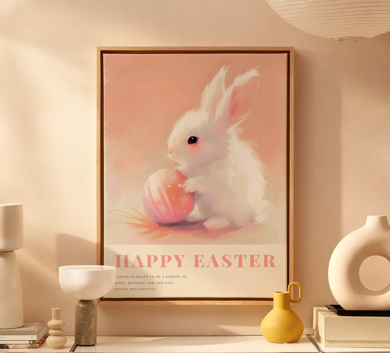 Happy Easter No 07 tela con Cornice a cassetta da treechild