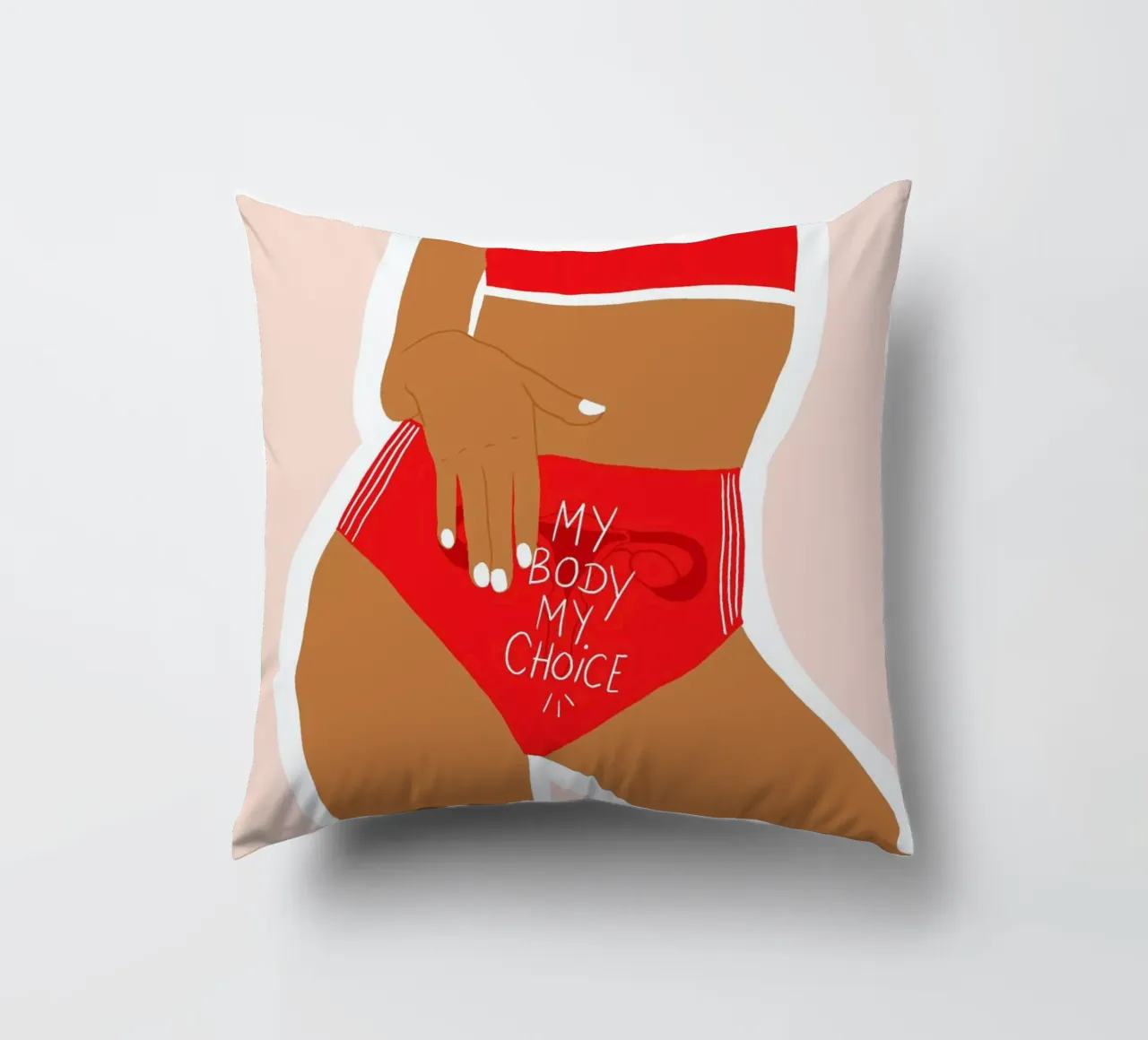 My Body My Choices cuscino da Céleste Wallaert
