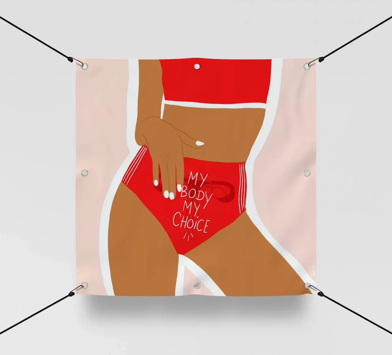 My Body My Choices telo in pvc da Céleste Wallaert