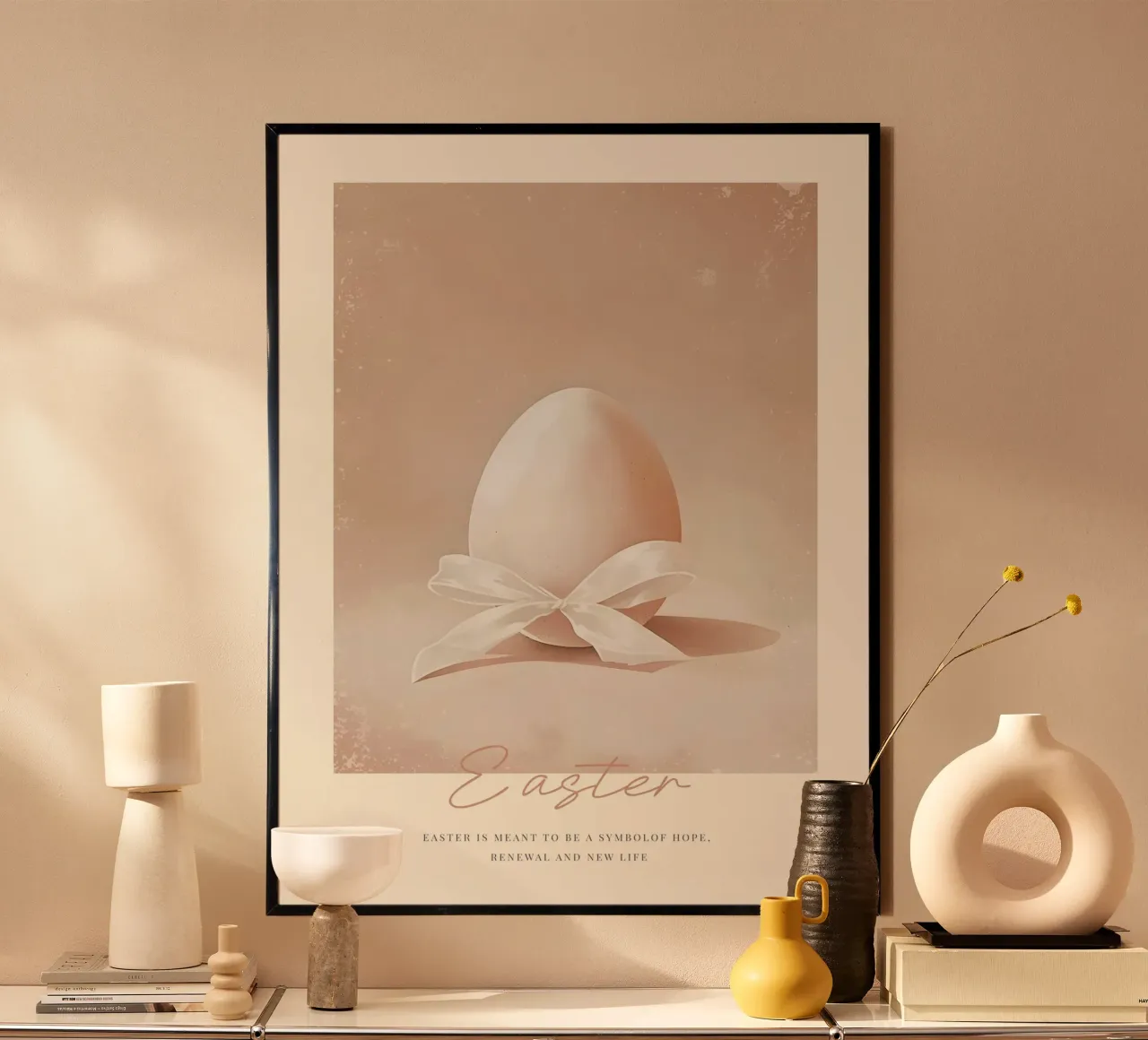 Happy Easter No 12 poster con telaio in plastica da treechild