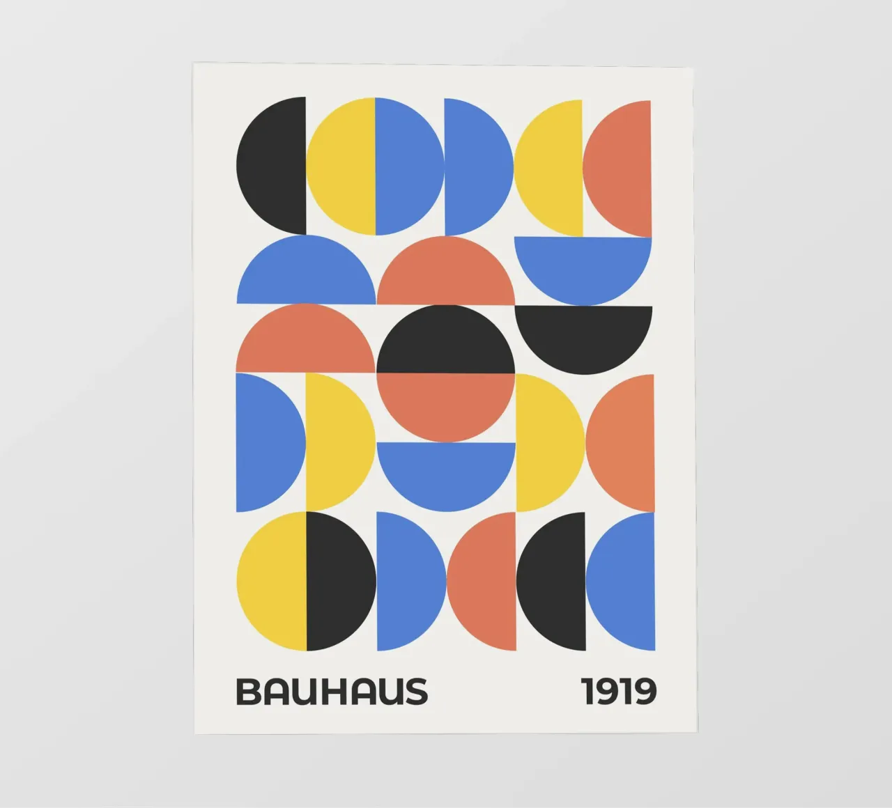 Mostra Bauhaus 1919 Modello multicolore Stile 2 pellicola backlit da Paigaam Studio