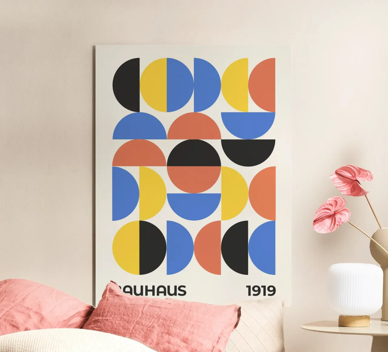 Mostra Bauhaus 1919 Modello multicolore Stile 2 alluminio dibond da Paigaam Studio