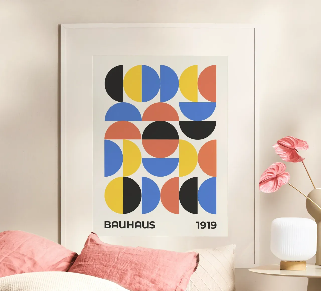 Mostra Bauhaus 1919 Modello multicolore Stile 2 carta hahnemühle da Paigaam Studio