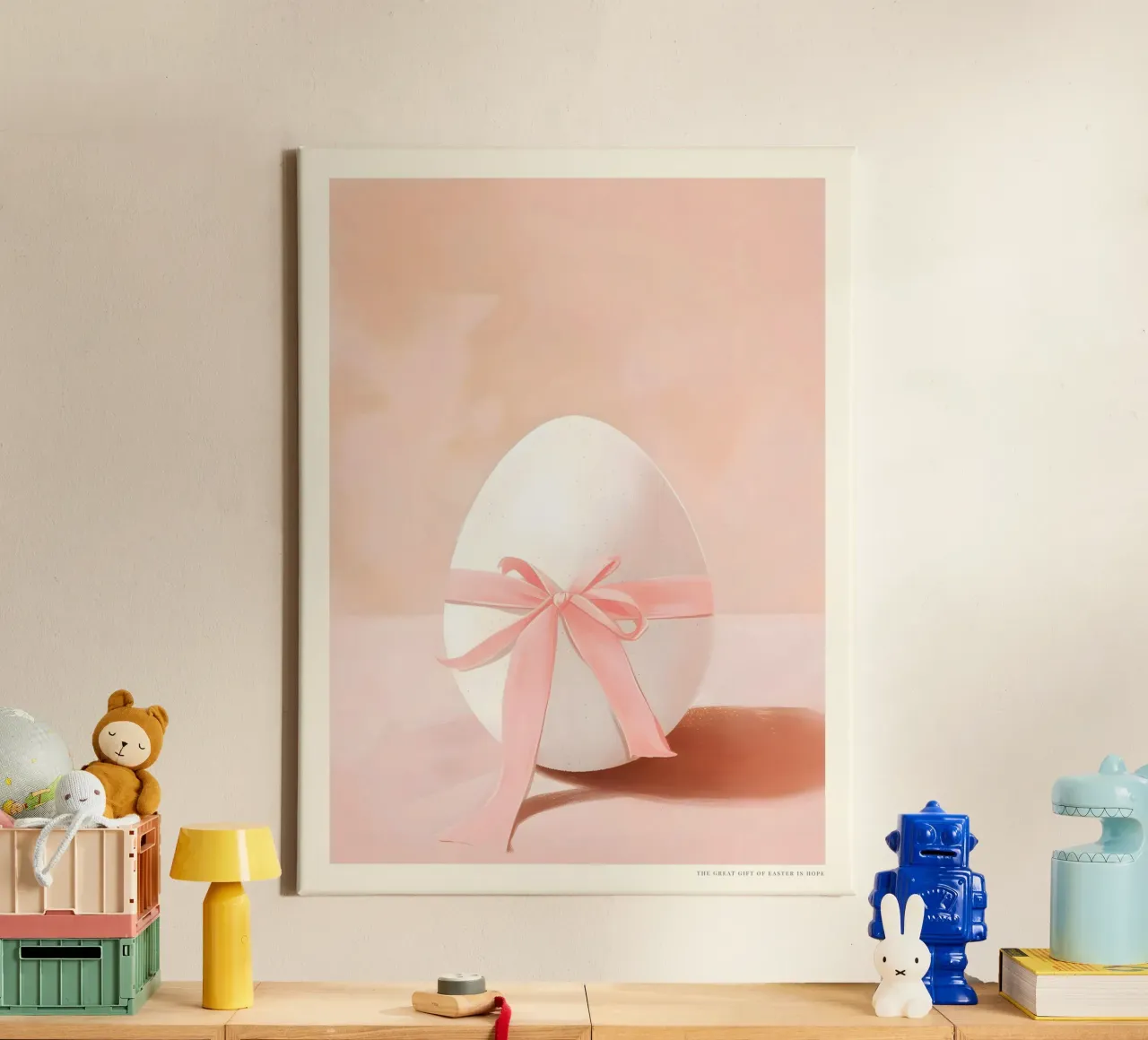 Happy Easter No 13 tela con Cornice a cassetta da treechild