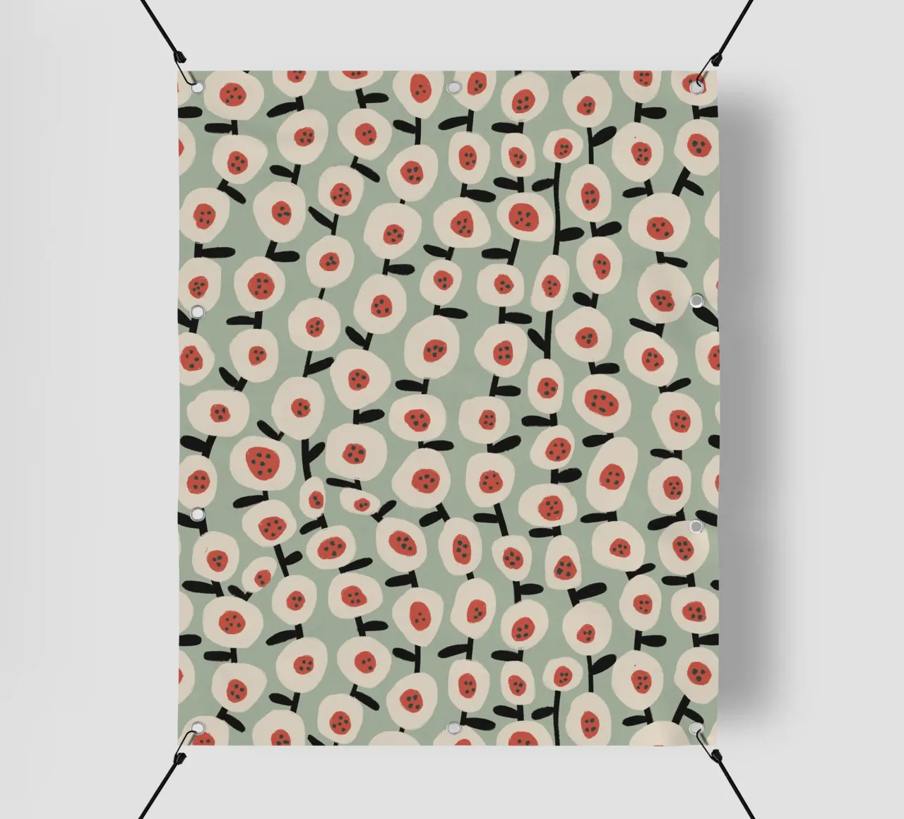 Puntini e fiori #1 telo in pvc da Alisa Galitsyna