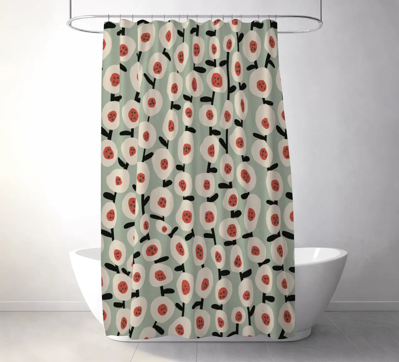 Puntini e fiori #1 tenda da doccia da Alisa Galitsyna