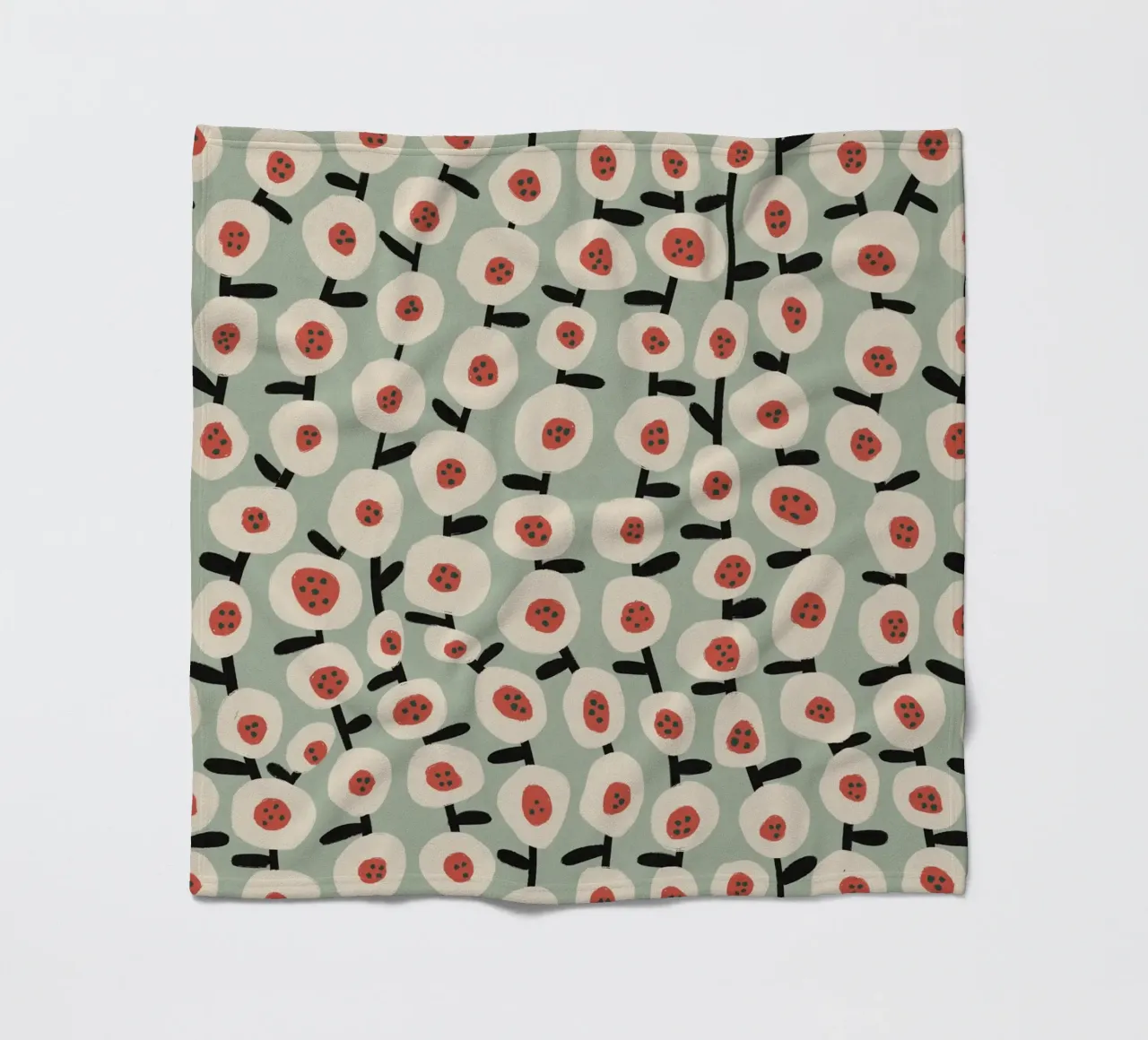 Puntini e fiori #1 coperta in pile da Alisa Galitsyna