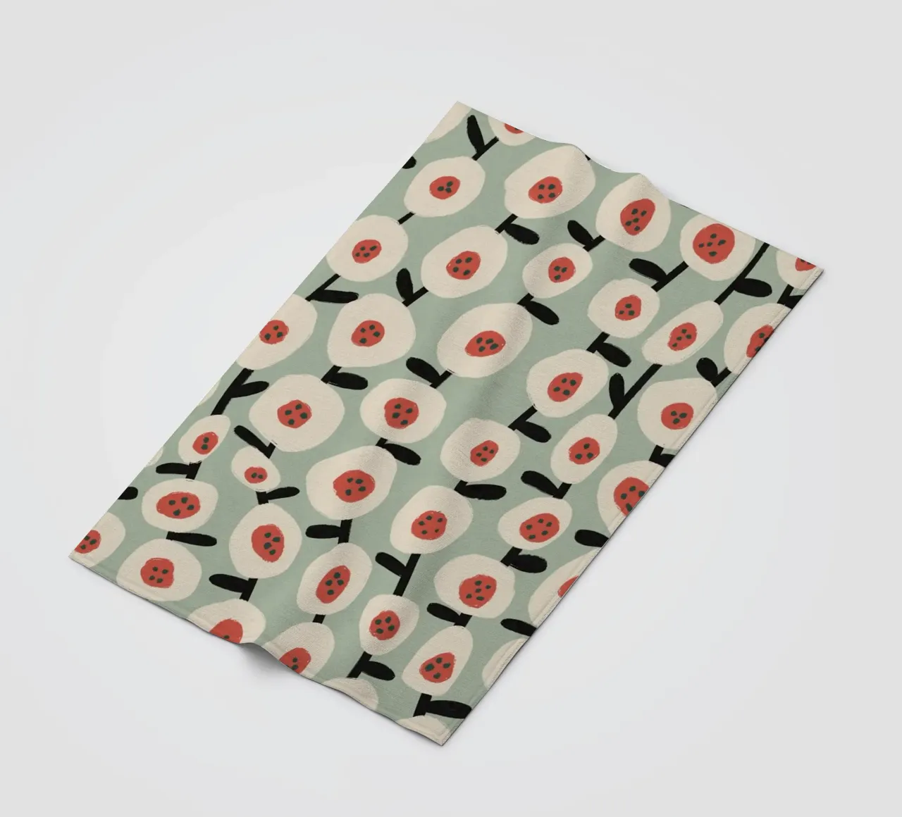 Puntini e fiori #1 coperta in pile da Alisa Galitsyna