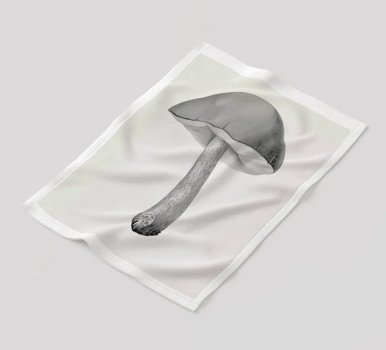 Bolete Mushroom fleece blanket by Flora & Fauna