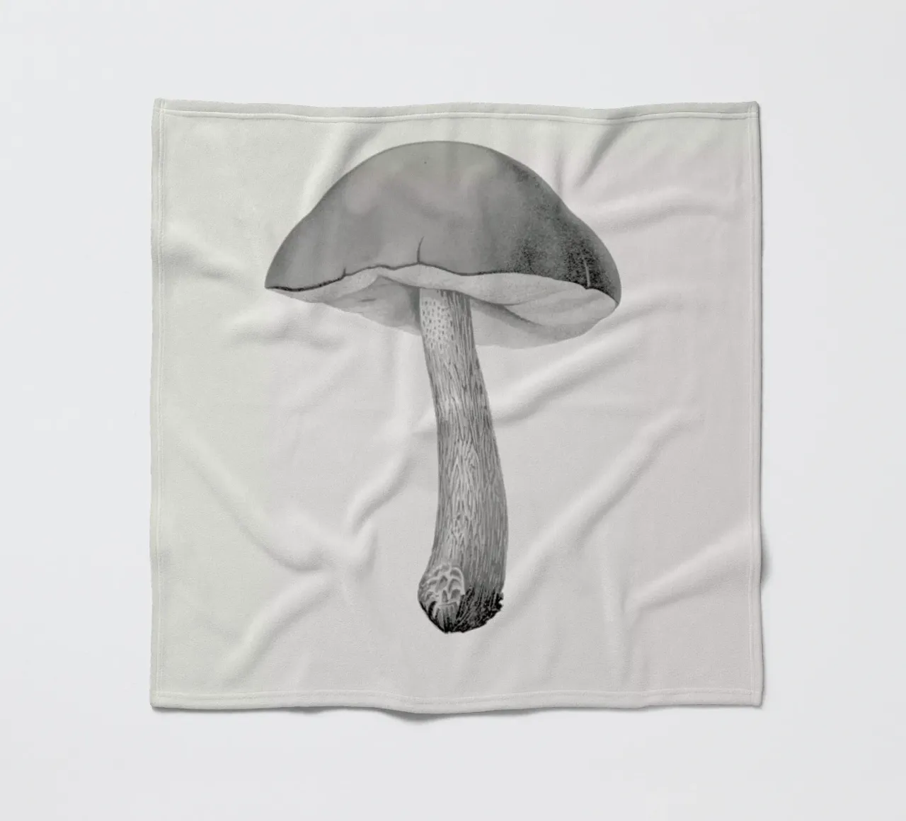 Bolete Mushroom fleece blanket by Flora & Fauna