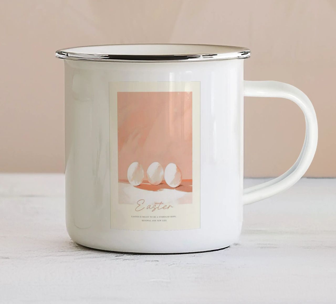 Happy Easter No 15 tazza in smalto da treechild