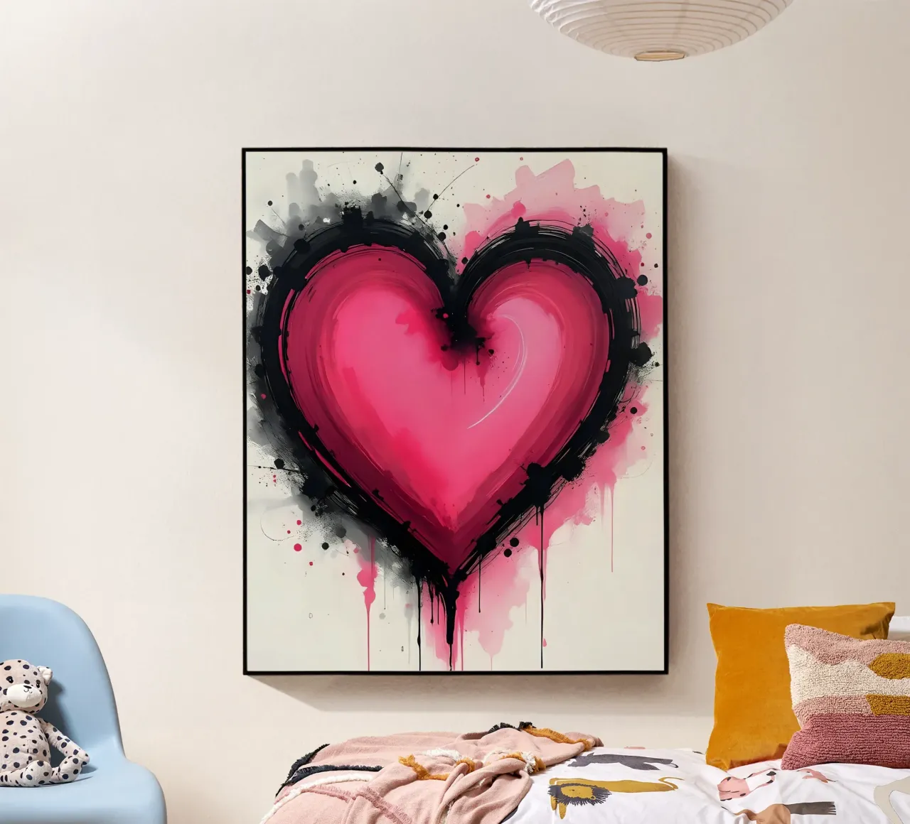 heart_pink_black_3 plexiglass da Pink- und LoveArt by LK