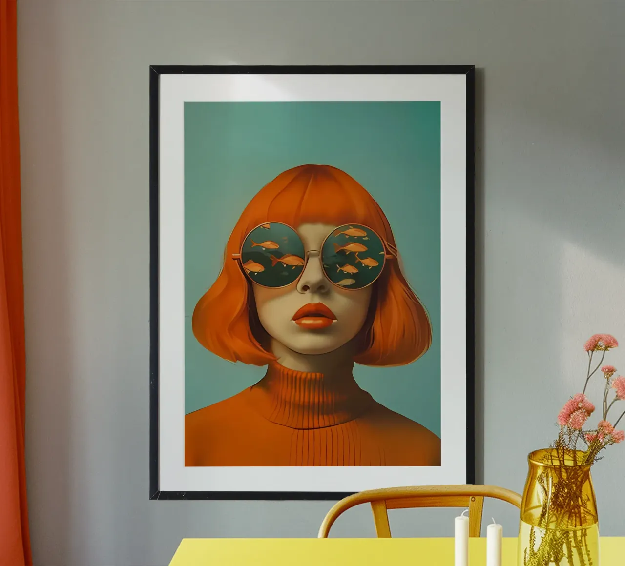 Minimalist Art Poster 630 poster with plastic frame by ahmiaLodri