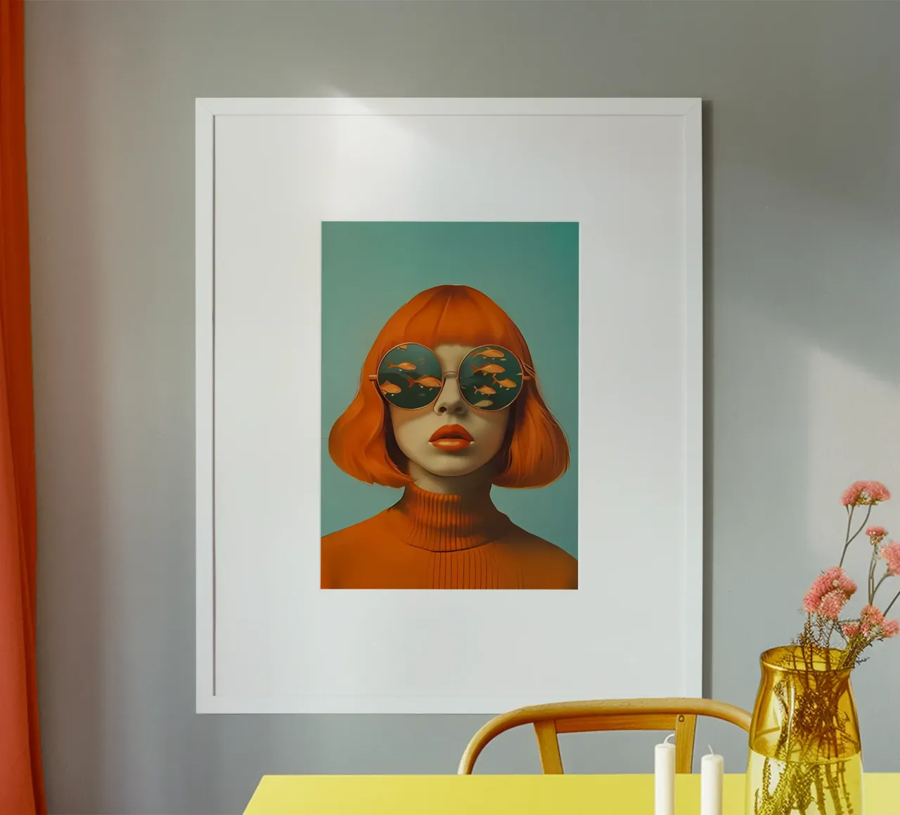 Minimalist Art Poster 630 poster with plastic frame by ahmiaLodri