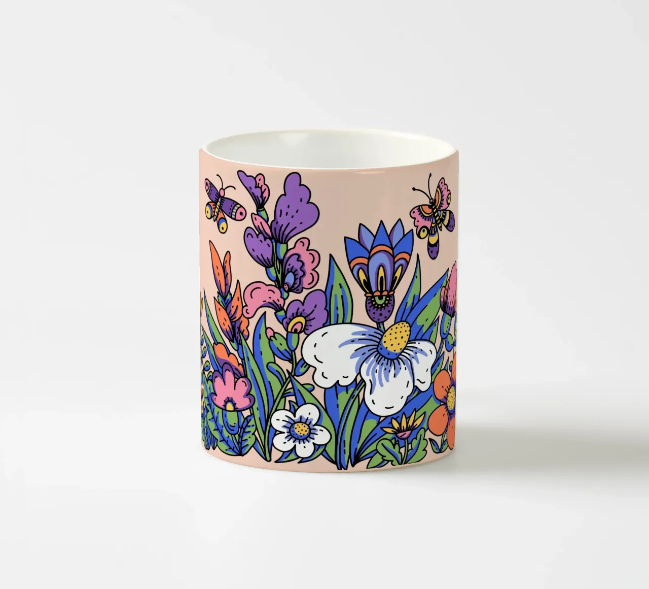 Fiori selvatici tazza in ceramica da Mohs