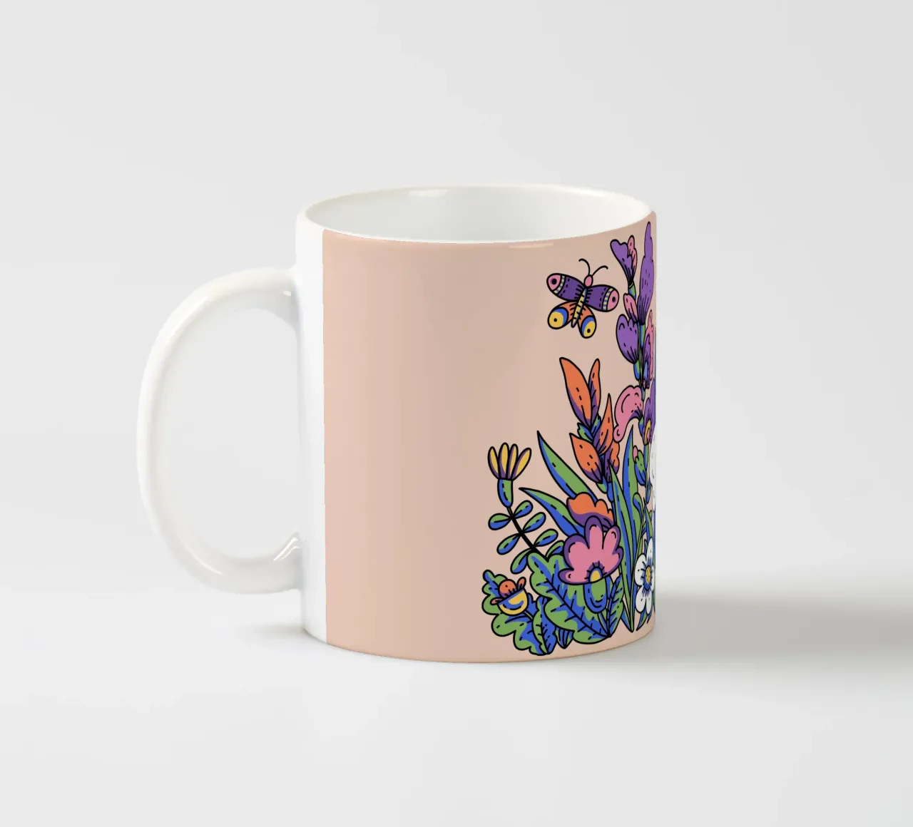 Fiori selvatici tazza in ceramica da Mohs