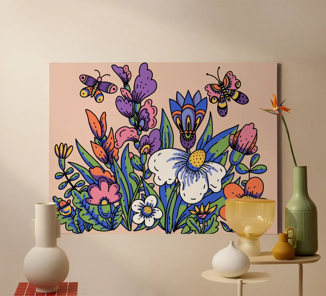 Fiori selvatici tela con Cornice a cassetta da Mohs