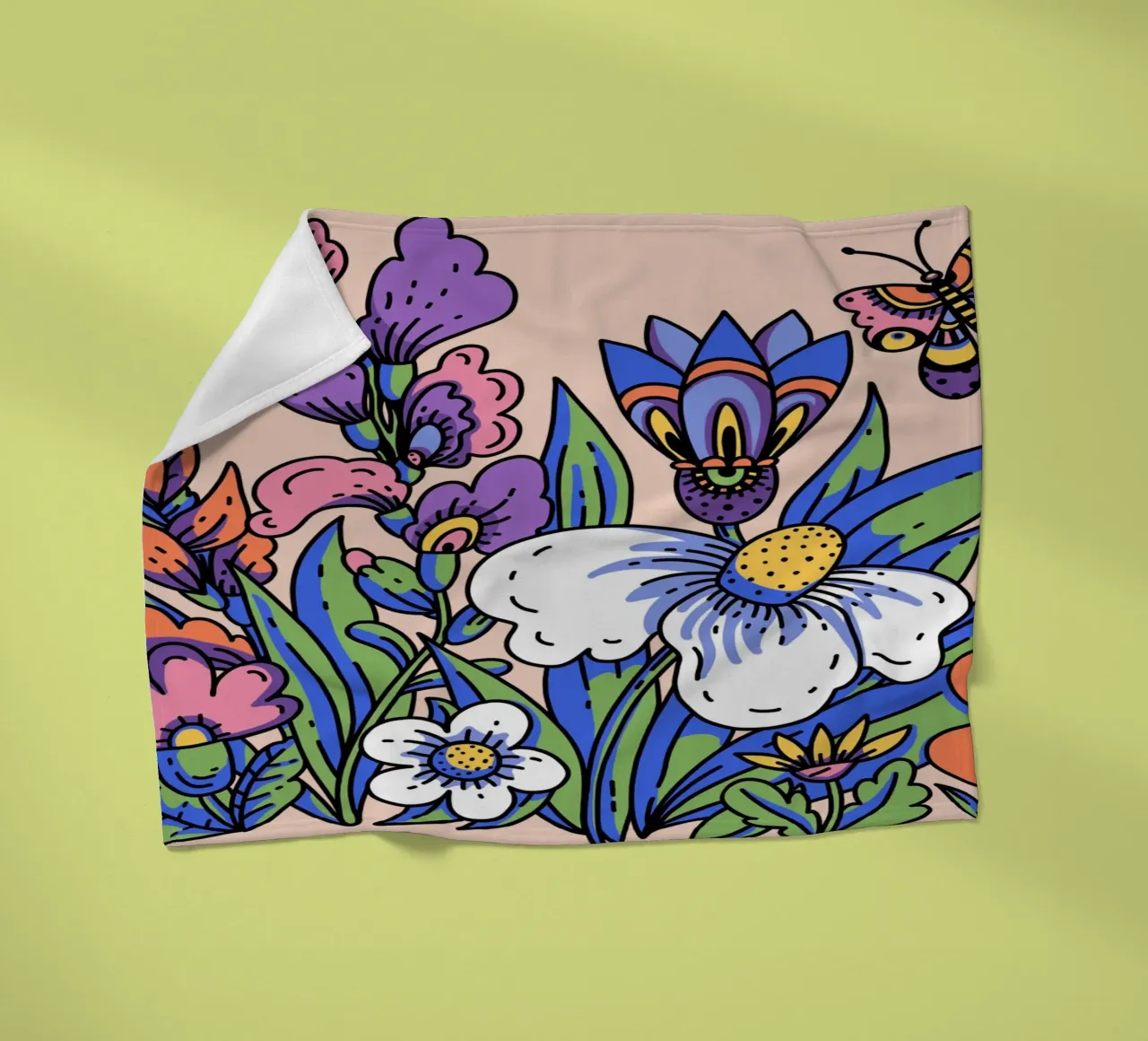 Fiori selvatici coperta in pile da Mohs