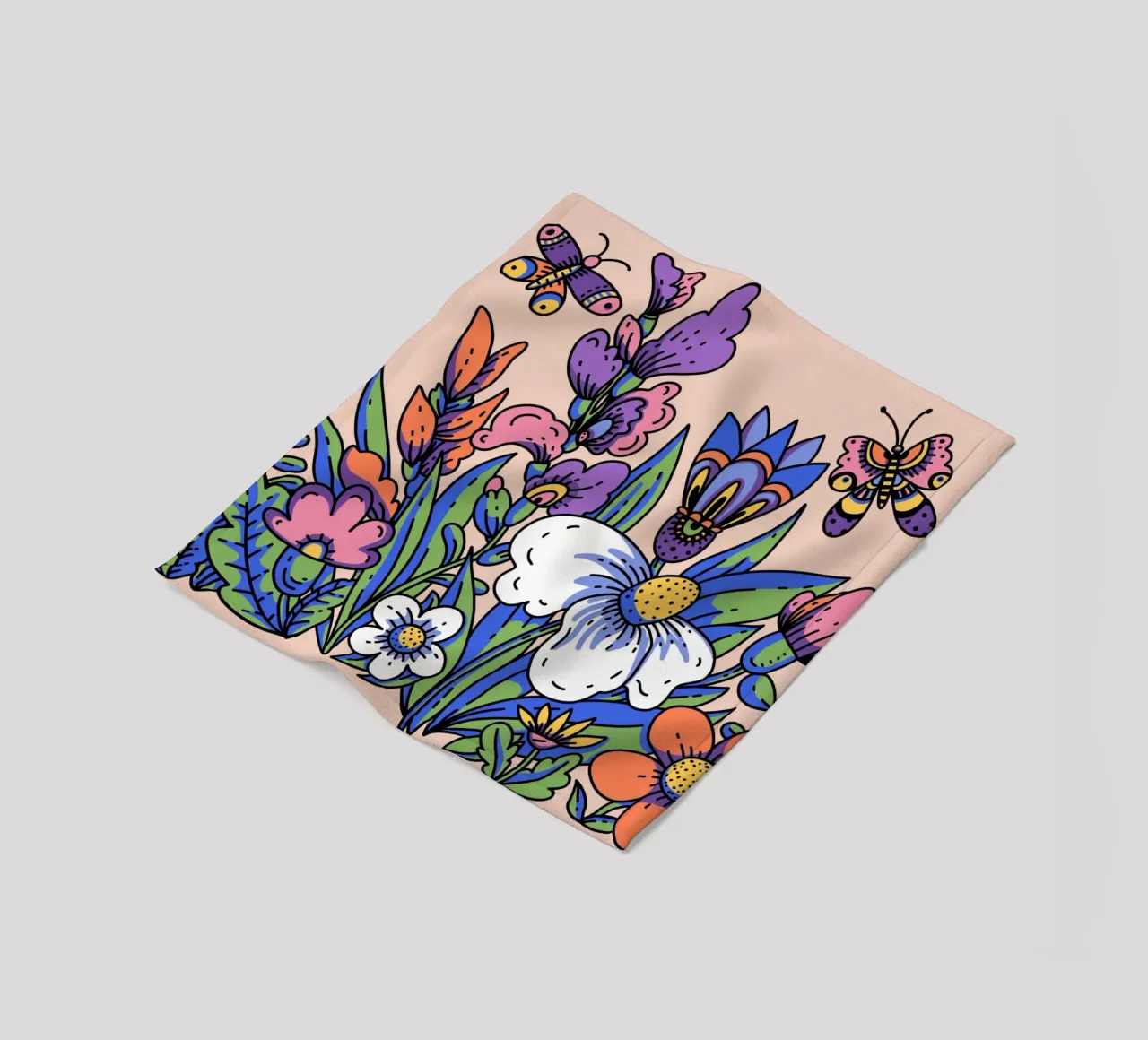 Fiori selvatici coperta in pile da Mohs