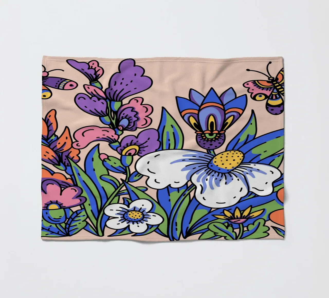 Fiori selvatici coperta in pile da Mohs