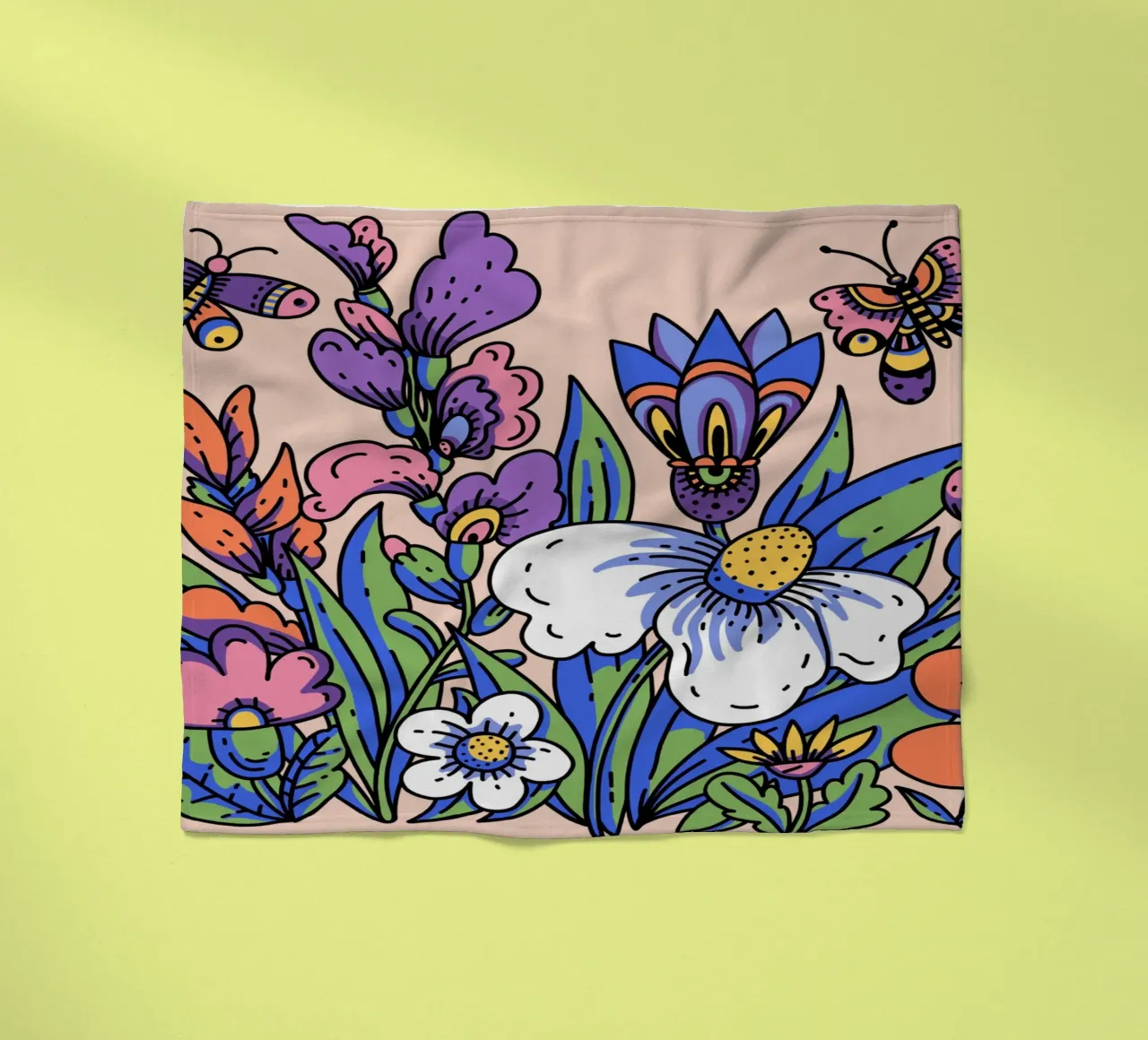 Fiori selvatici coperta in pile da Mohs