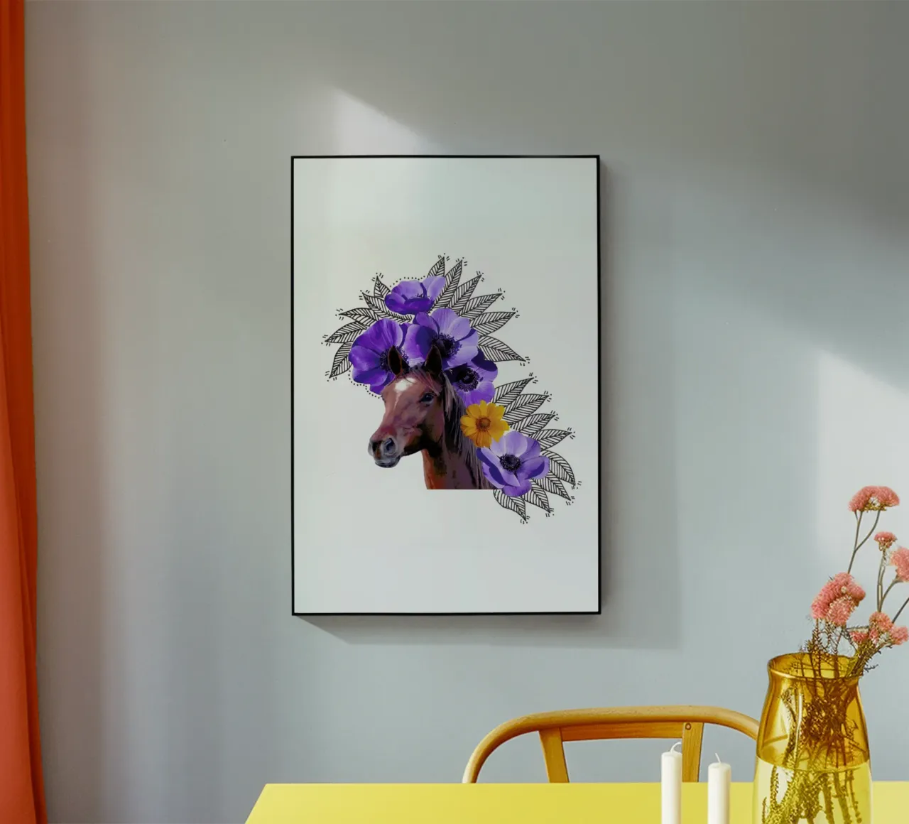 Horse Collage plexiglass da Miles of Light