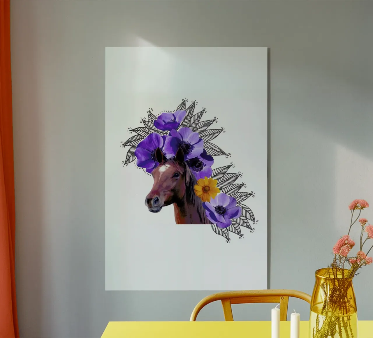 Horse Collage plexiglass da Miles of Light