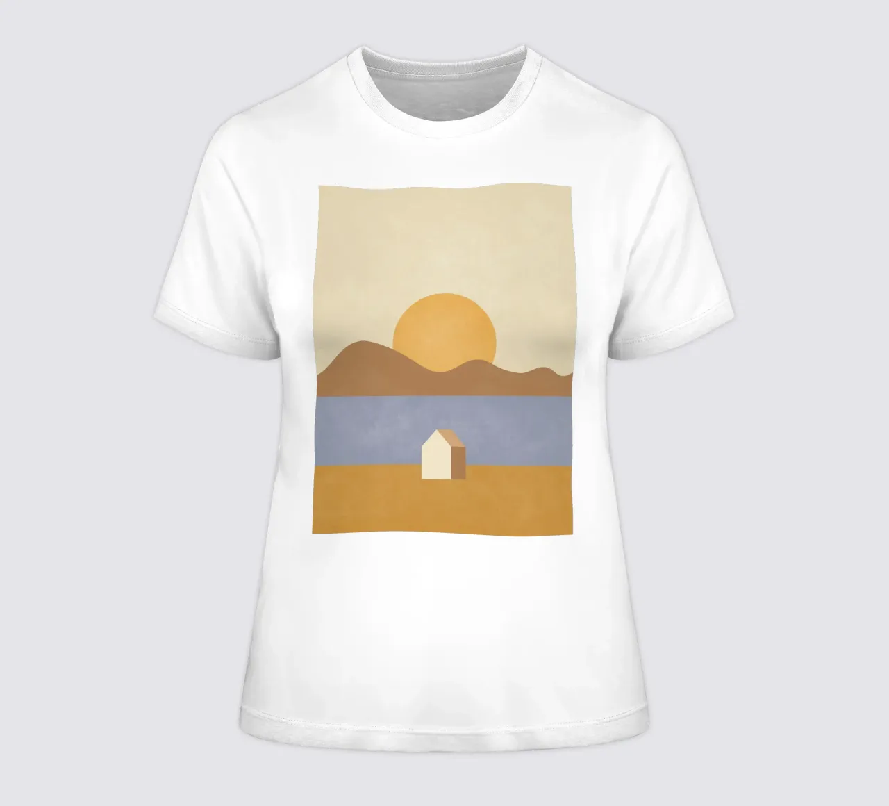 Tiny House #4 women's fitted t-shirt by Alisa Galitsyna