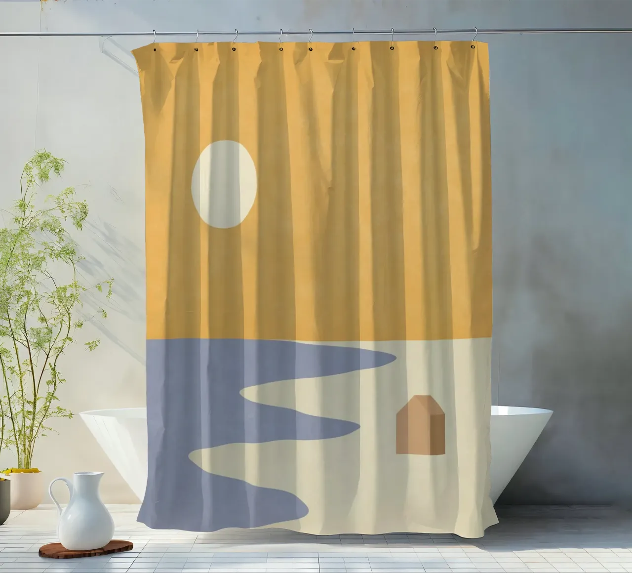 Tiny House #2 shower curtain by Alisa Galitsyna