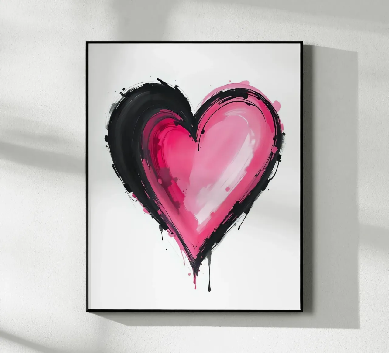cuore_rosa_nero_5 plexiglass da Pink- und LoveArt by LK