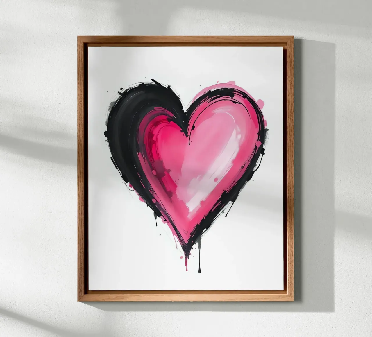 cuore_rosa_nero_5 alluminio dibond da Pink- und LoveArt by LK