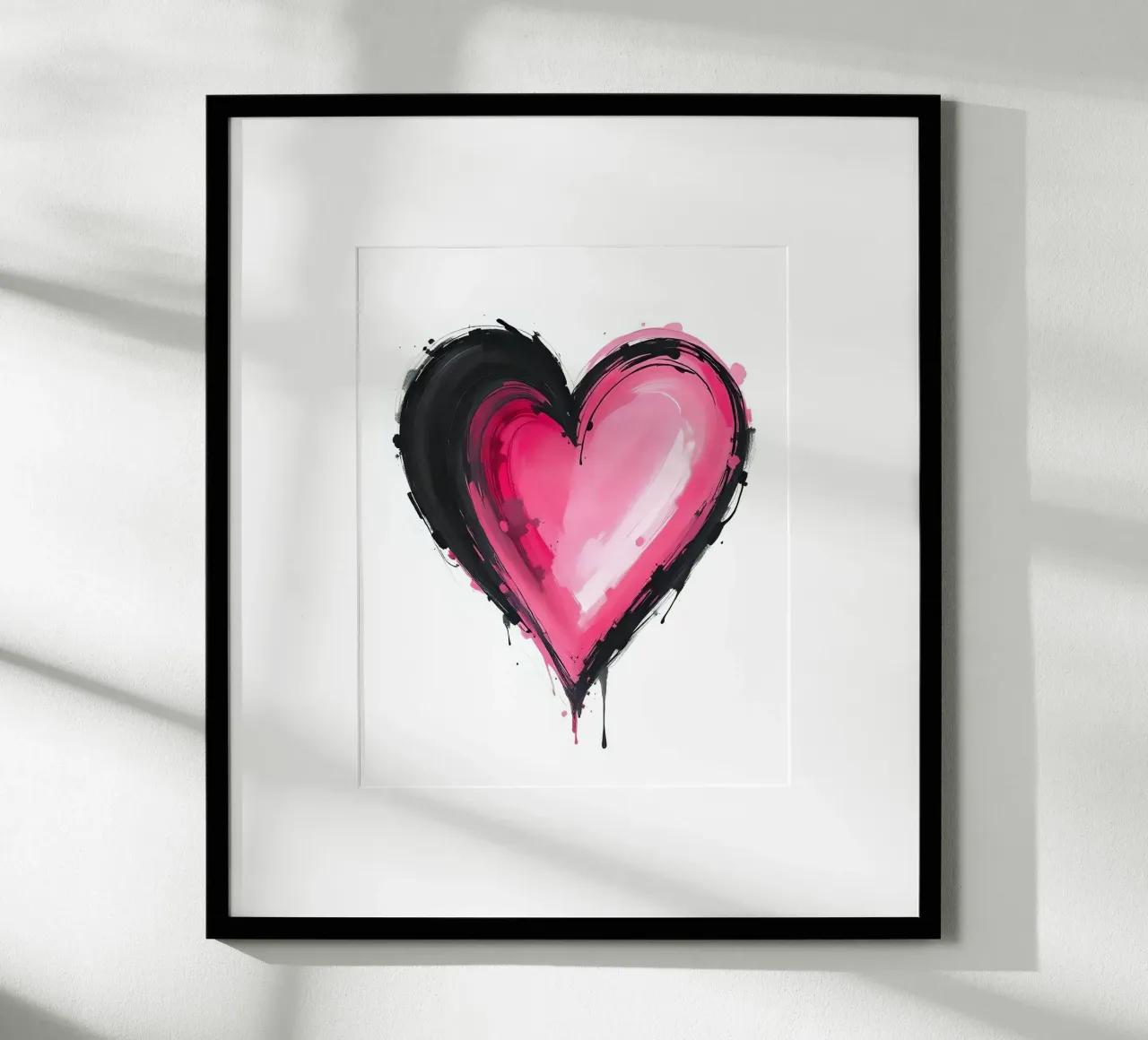 hart_roze_zwart_5 hahnemühle van Pink- und LoveArt by LK