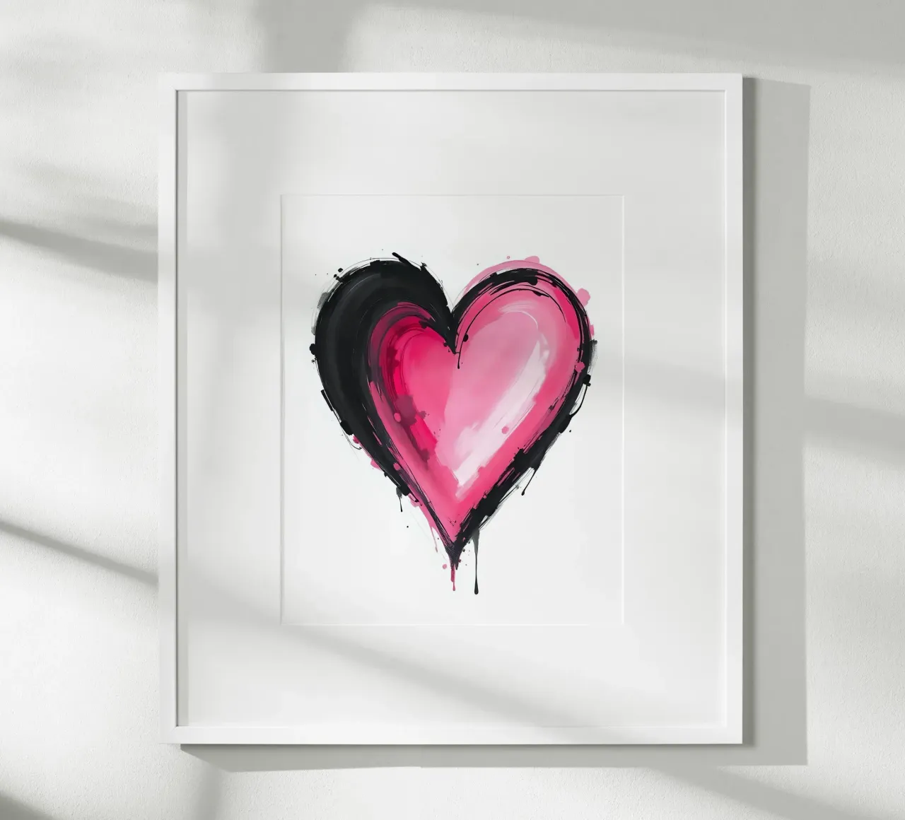 hart_roze_zwart_5 hahnemühle van Pink- und LoveArt by LK