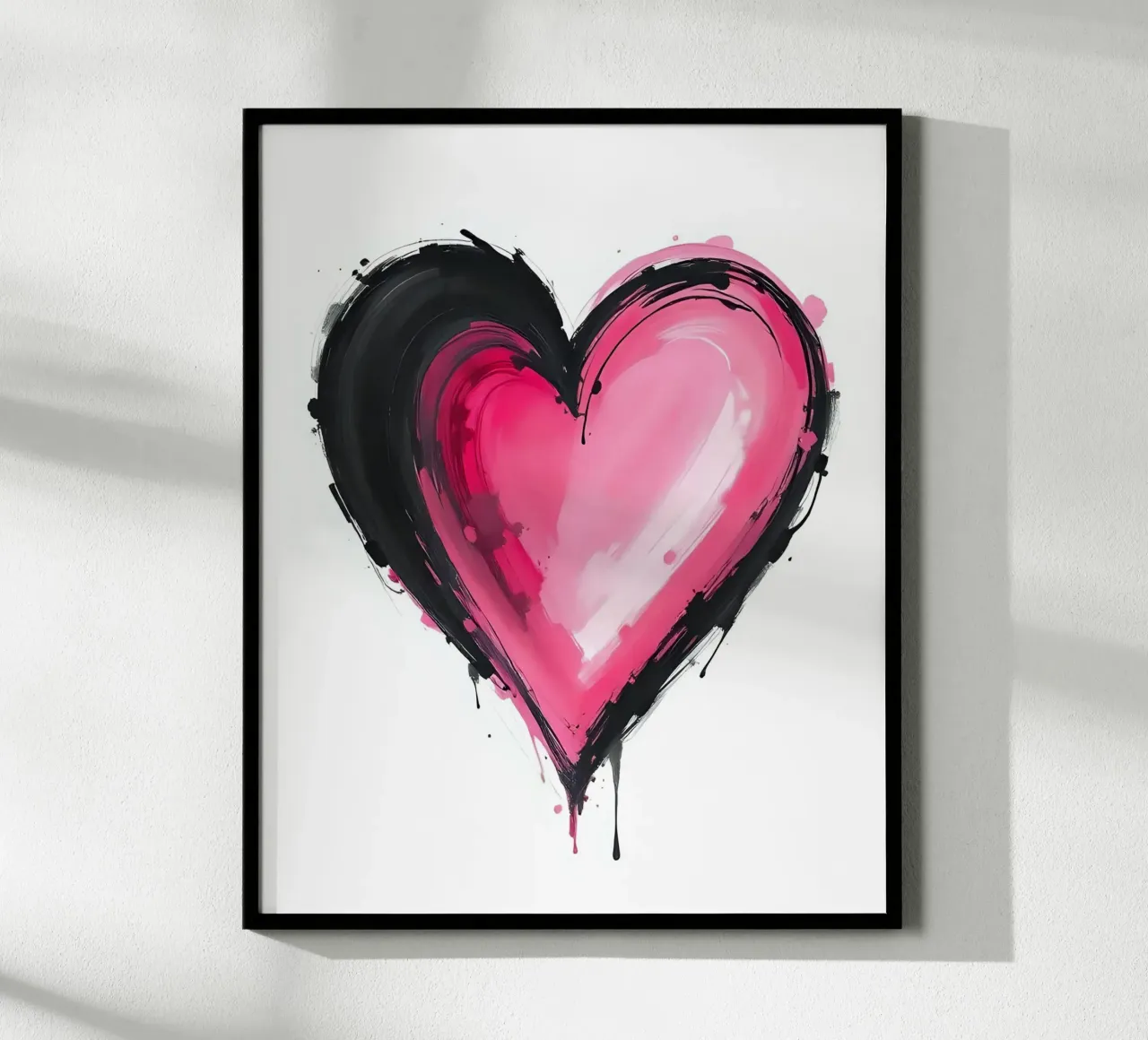 hart_roze_zwart_5 hahnemühle van Pink- und LoveArt by LK