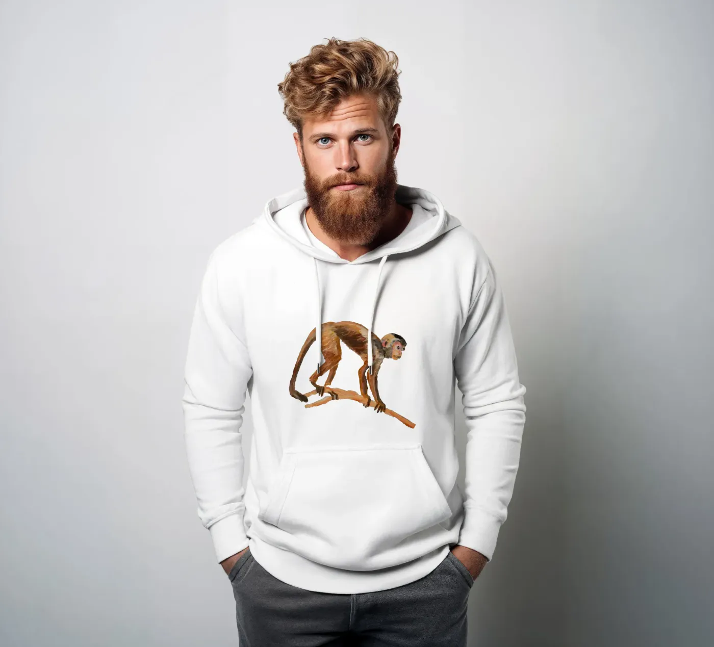 Monkey hoodie van Femke Zwaan