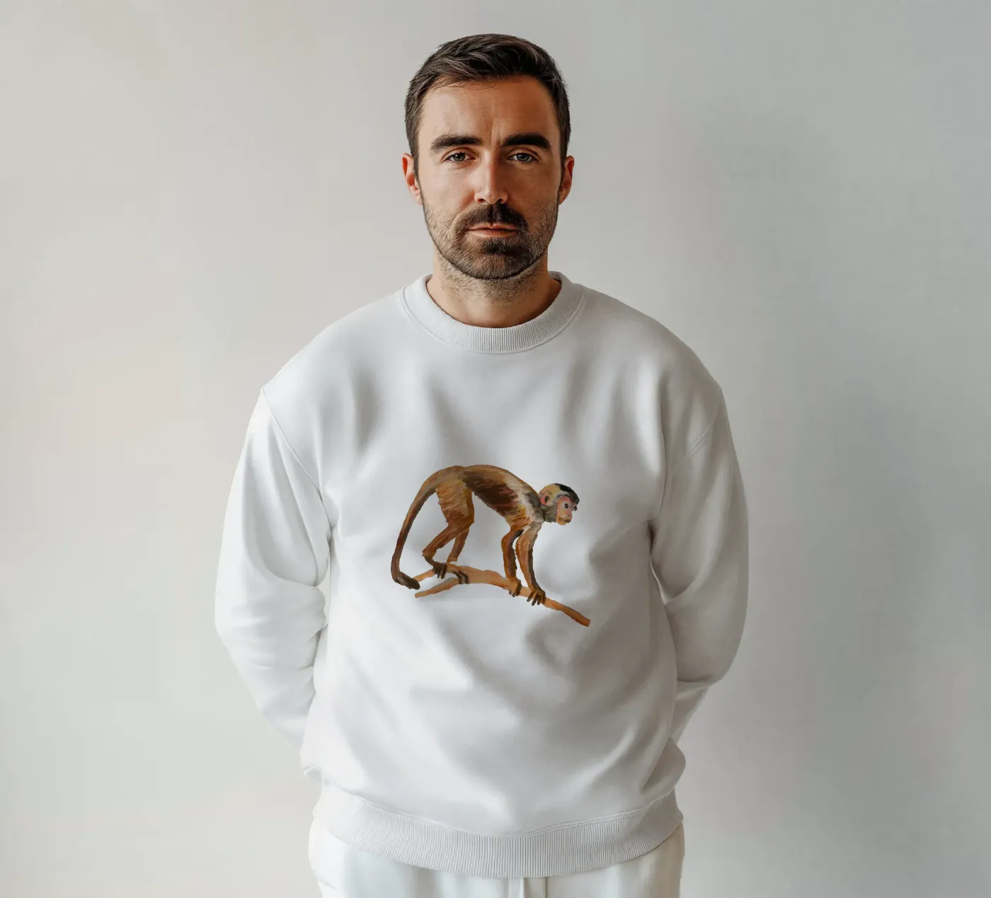 Monkey sweatshirt van Femke Zwaan