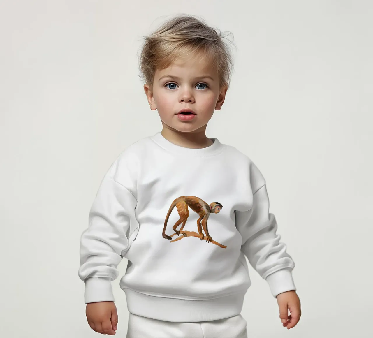 Monkey felpa neonato da Femke Zwaan