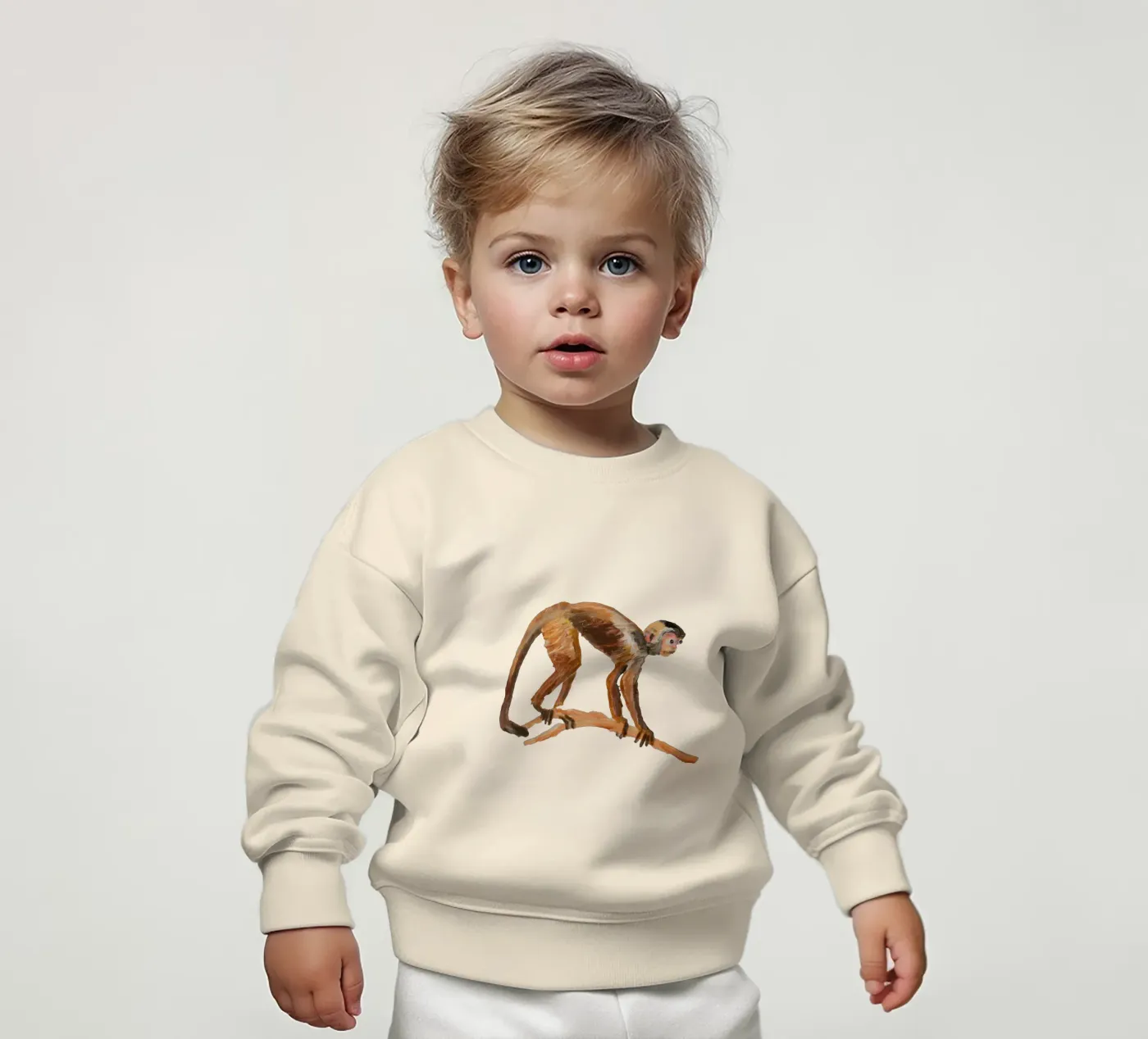 Monkey felpa neonato da Femke Zwaan