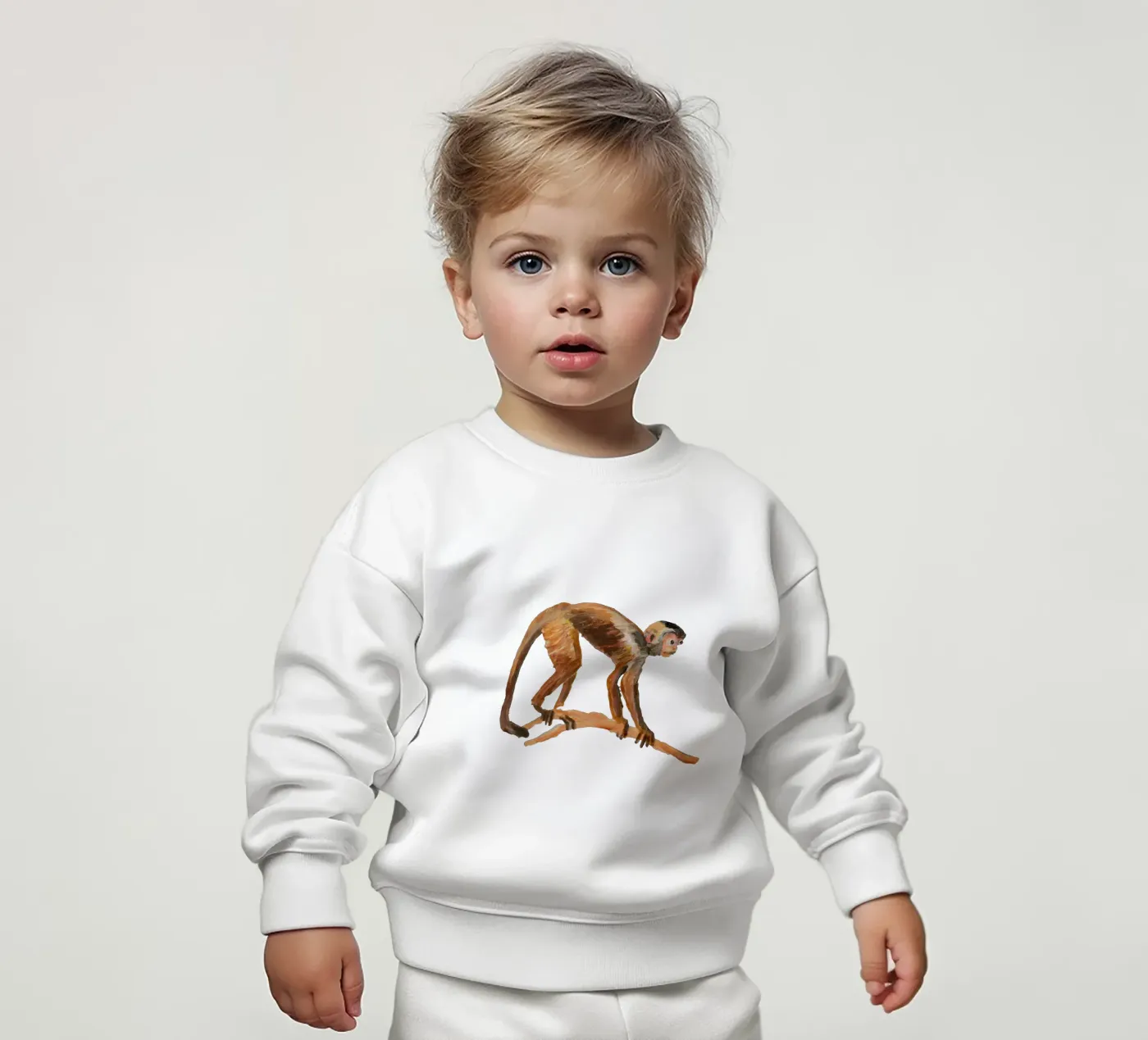 Monkey felpa neonato da Femke Zwaan