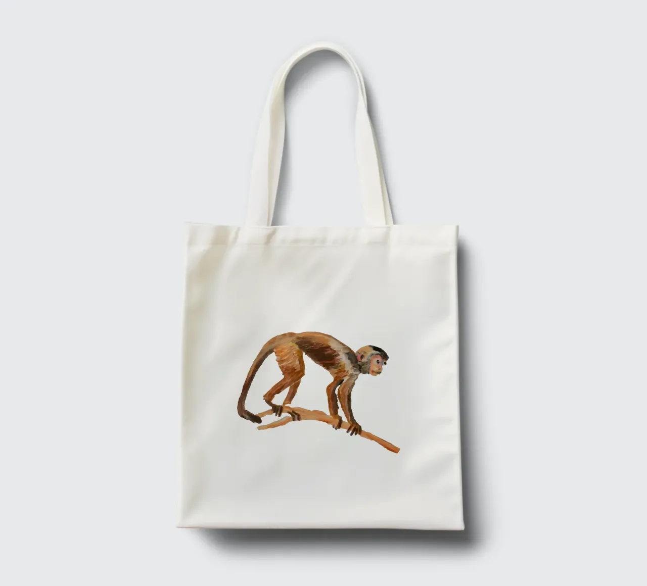 Monkey Jutebeutel von Femke Zwaan