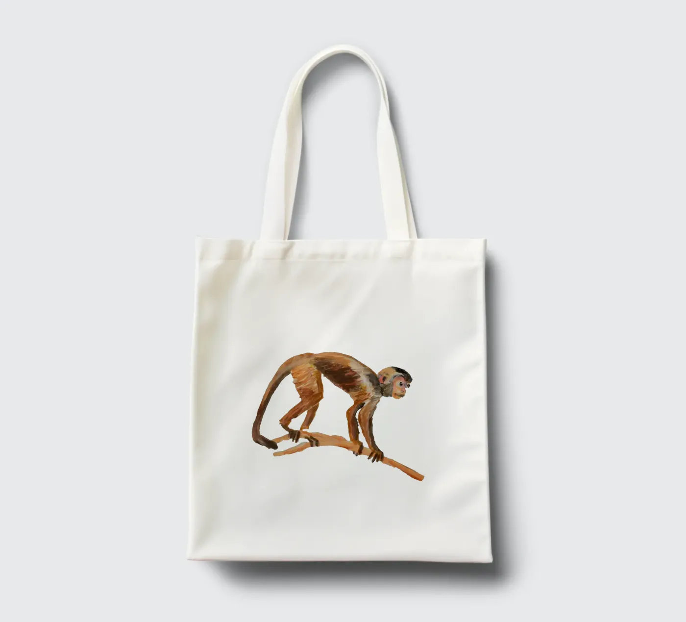 Monkey borsa in juta da Femke Zwaan
