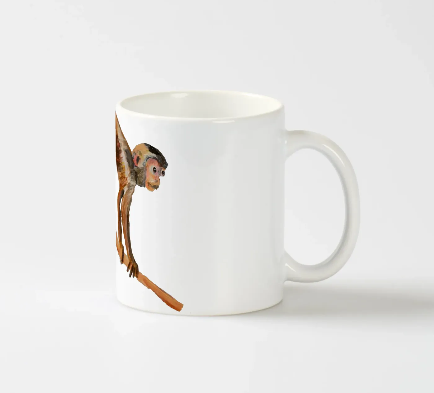 Monkey ceramic mug by Femke Zwaan