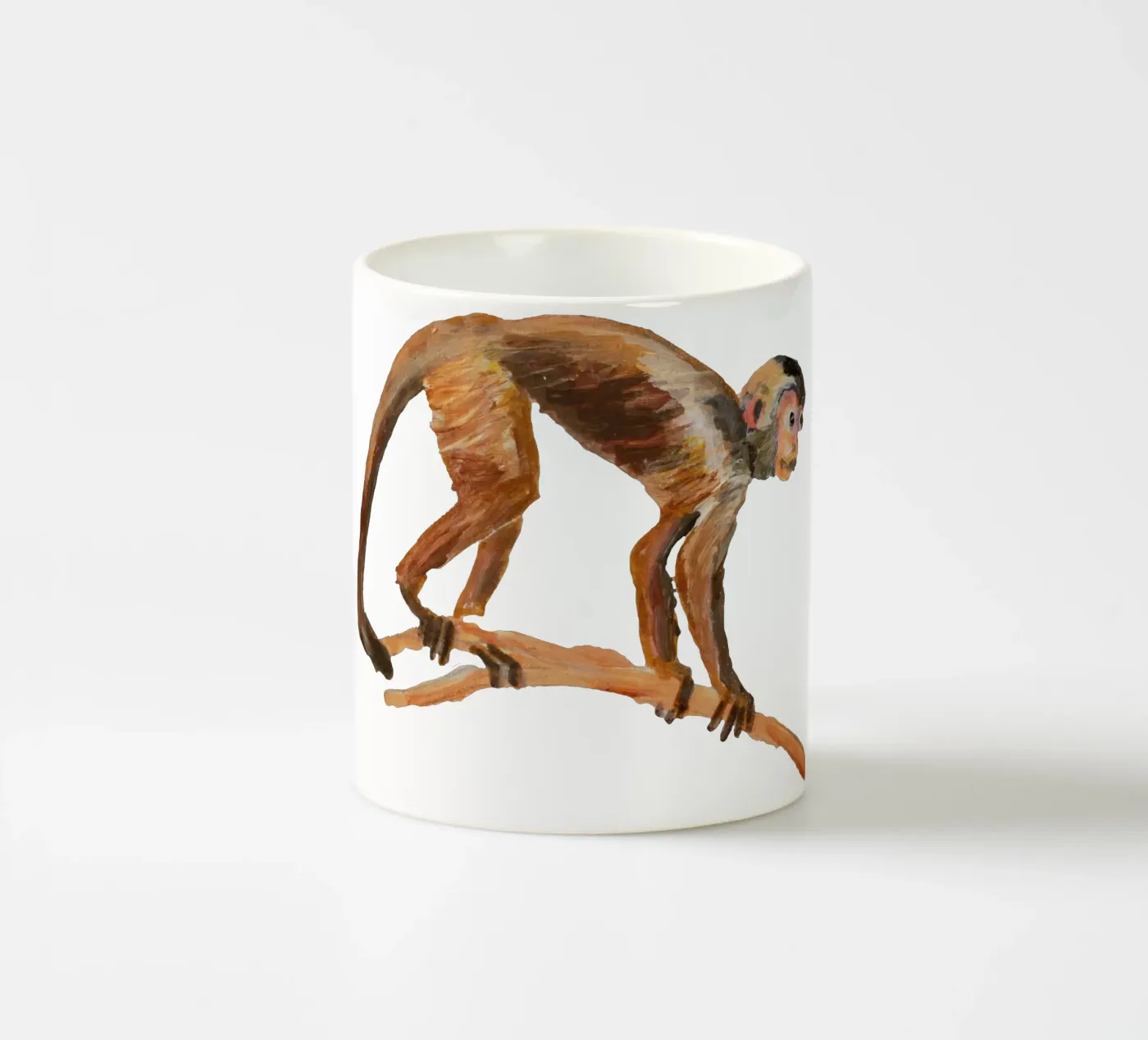 Monkey ceramic mug by Femke Zwaan
