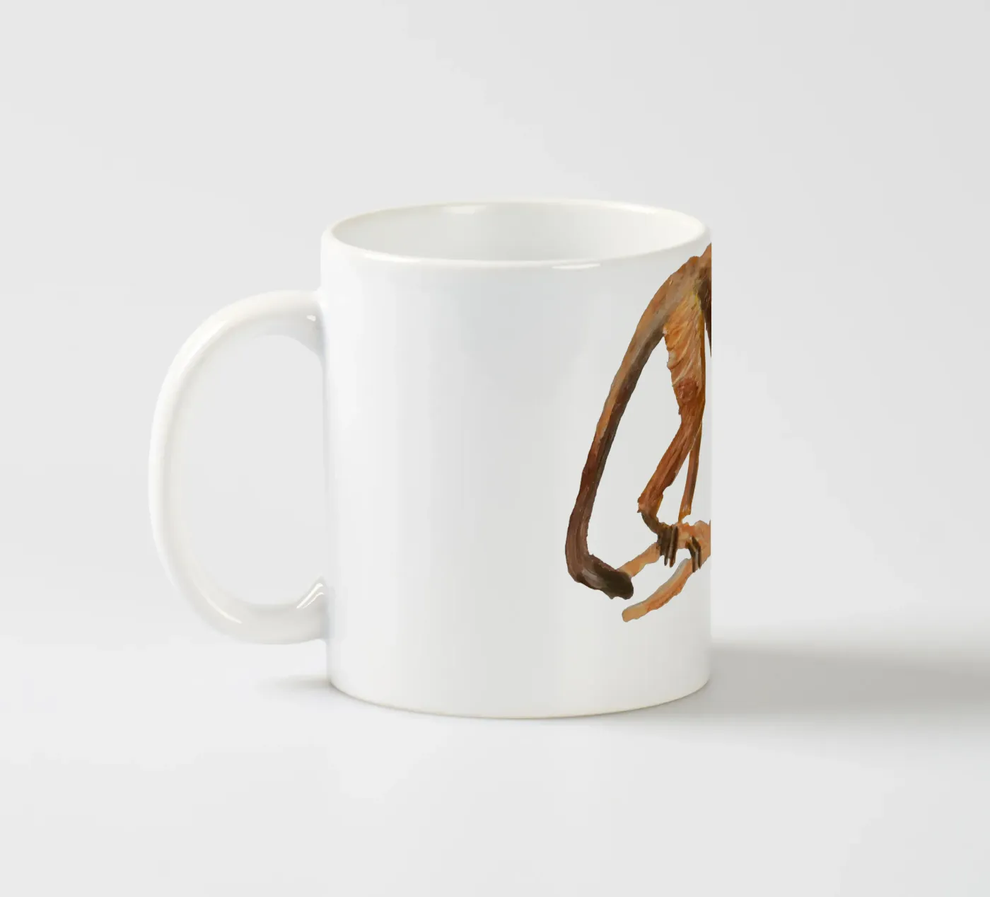 Monkey ceramic mug by Femke Zwaan