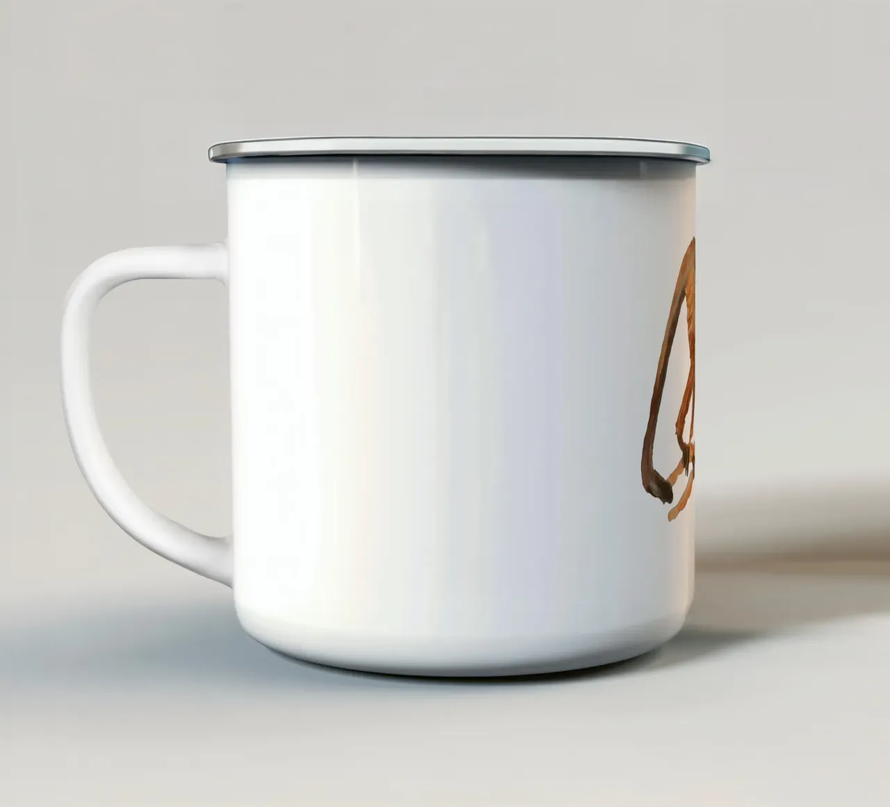 Monkey tazza in smalto da Femke Zwaan