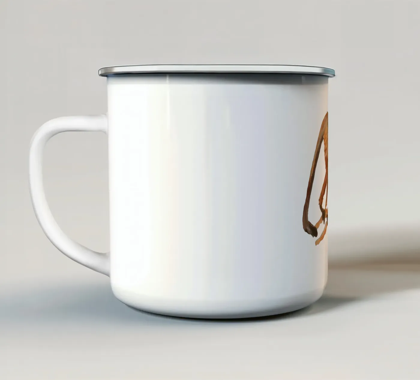 Monkey enamel mug by Femke Zwaan