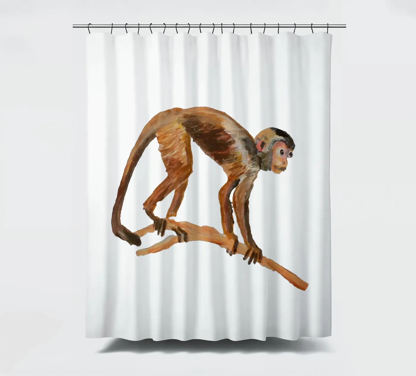 Monkey douchegordijn van Femke Zwaan