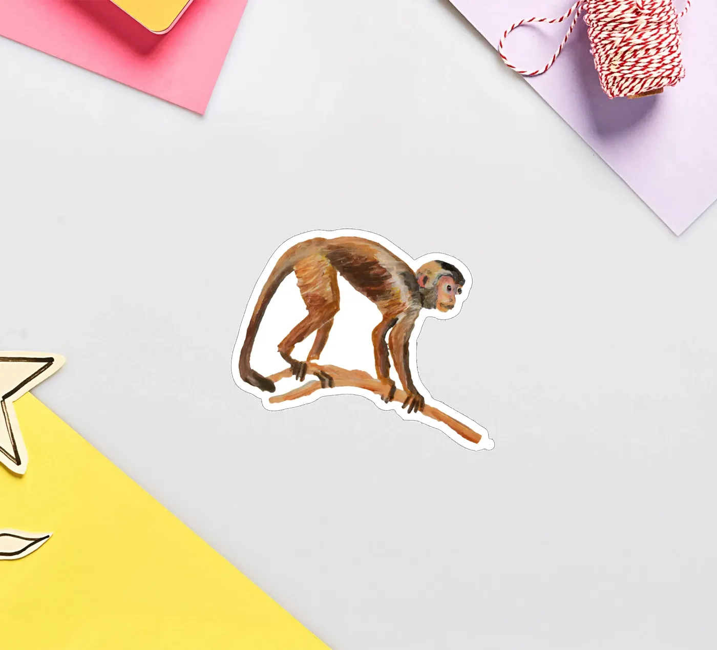 Monkey autocollant de Femke Zwaan