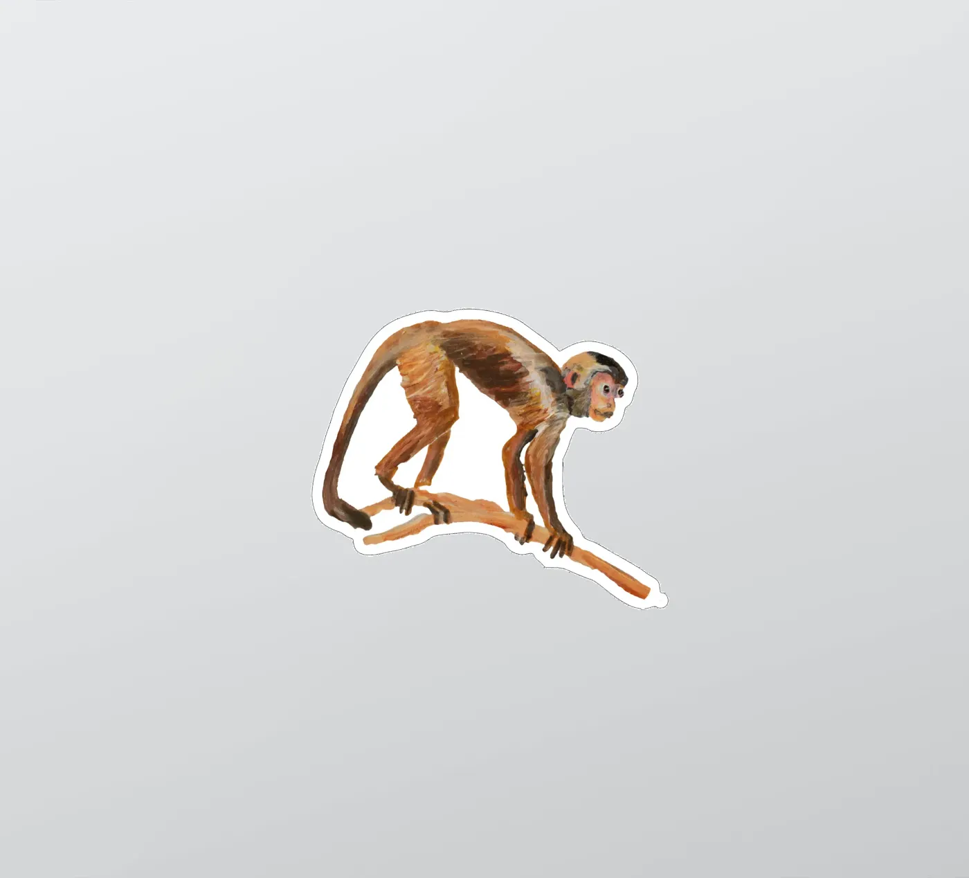 Monkey Sticker von Femke Zwaan