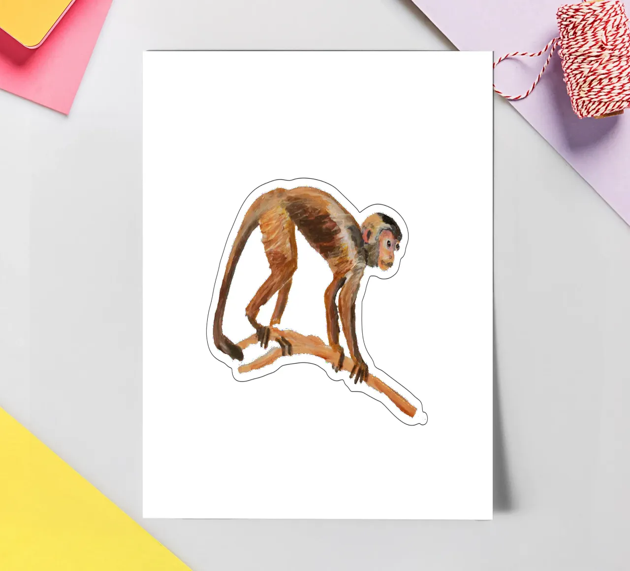 Monkey sticker sheet by Femke Zwaan